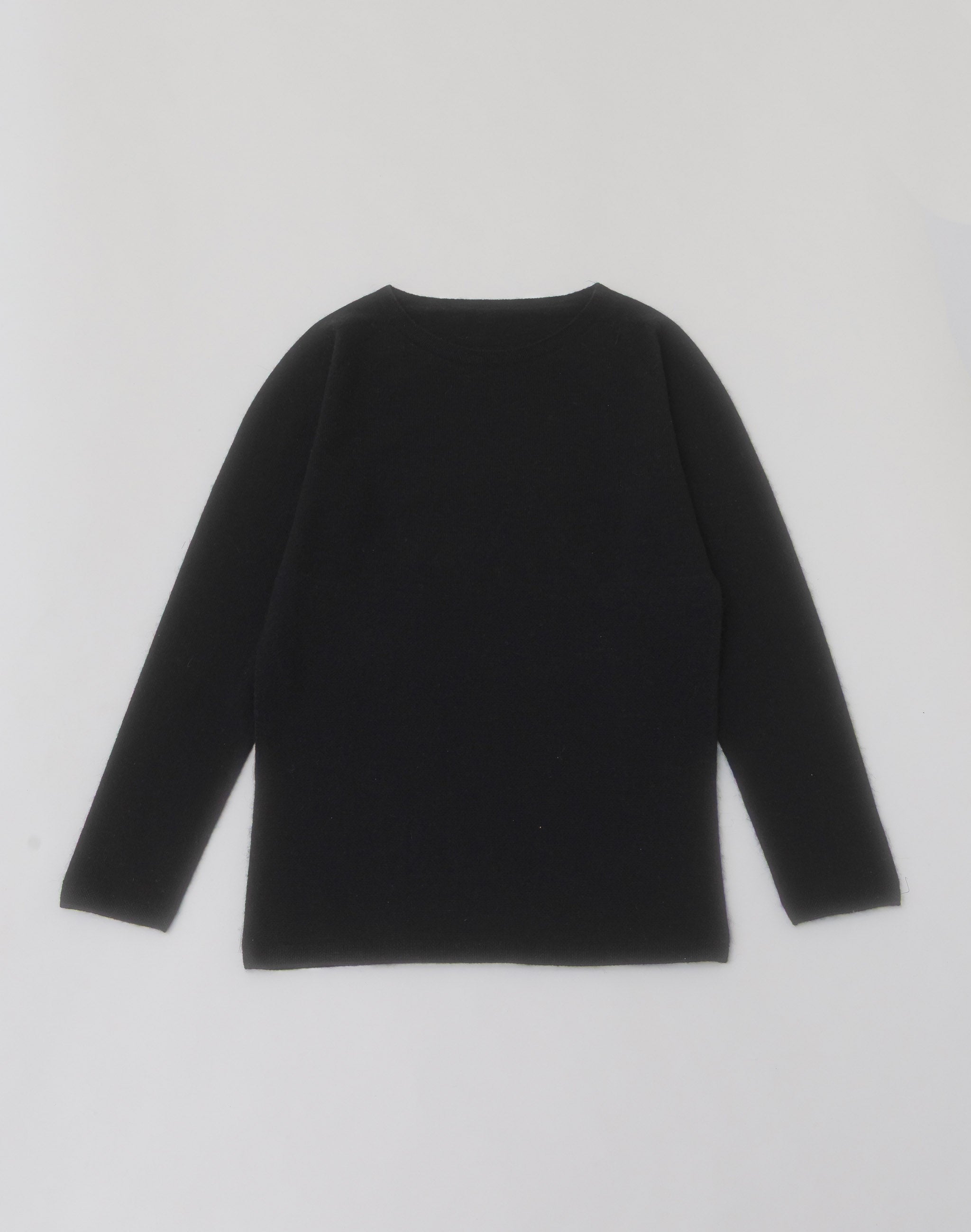 NUONEカシミヤシルクラウンドネックプルオーバー 日本製 洗える 温活