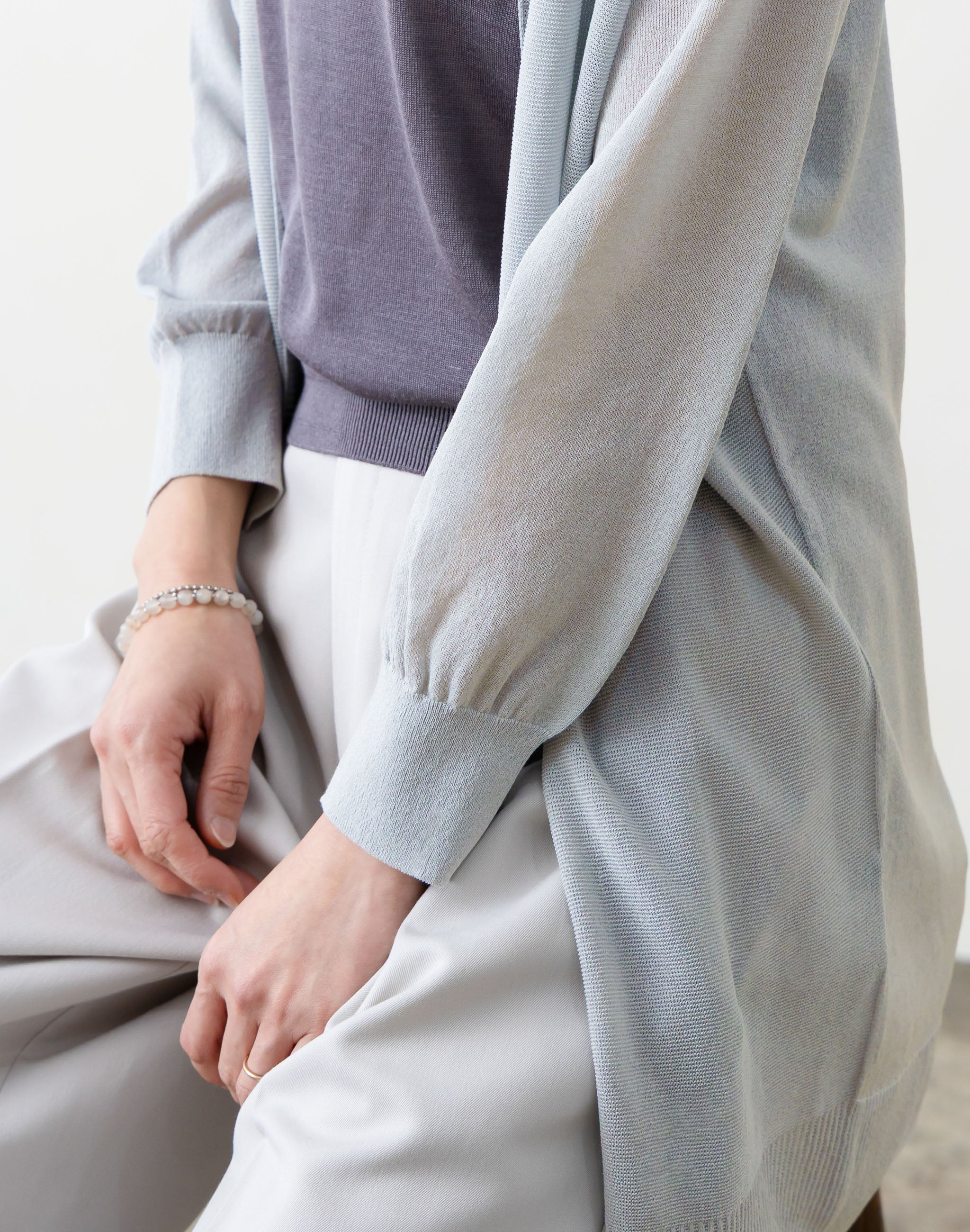 クリーニング済　Drawer ハイゲージコットンカーディガン　羽織 クリーニング済 Drawer ハイゲージコットンカーディガン 羽織