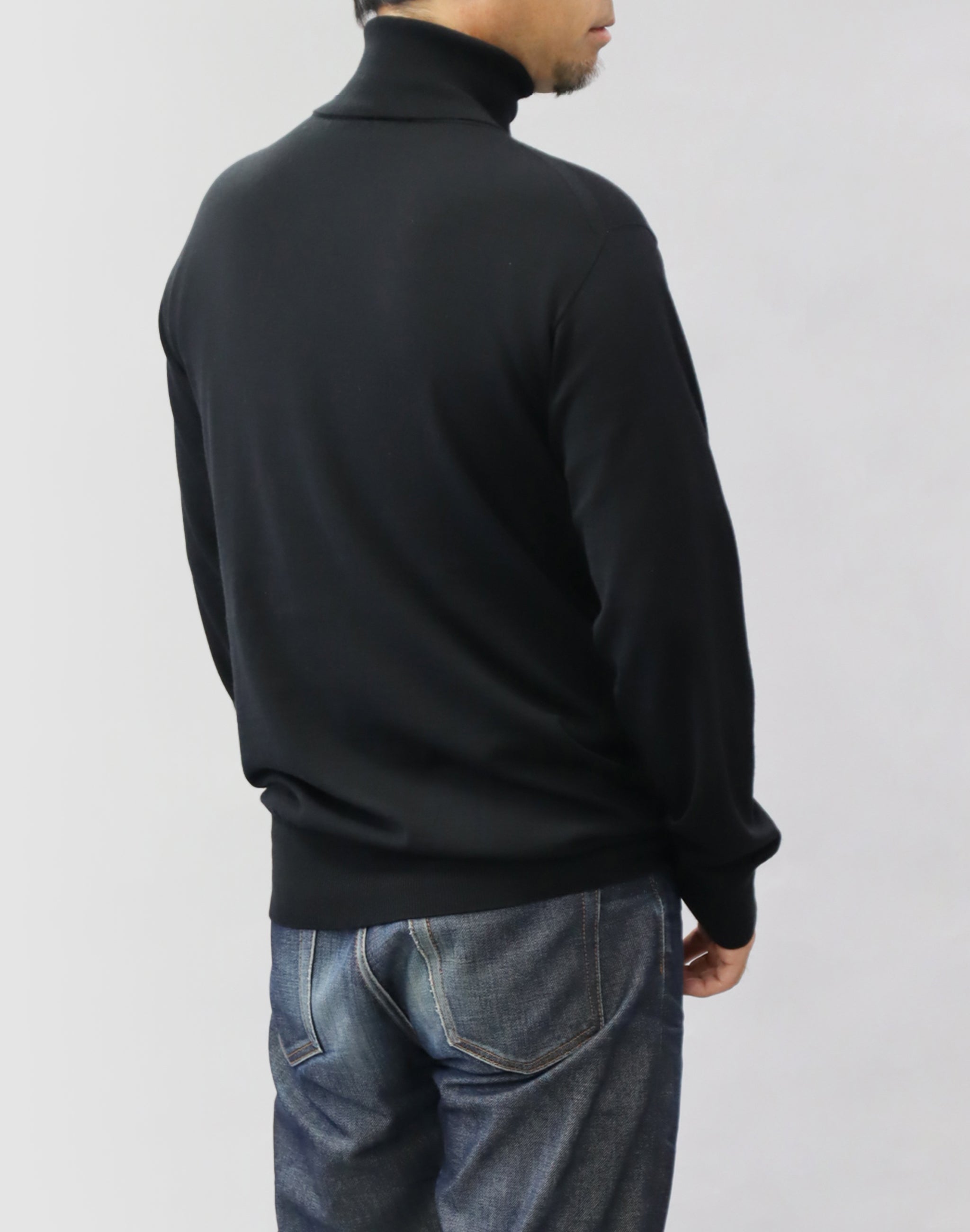 men's セーター　M メリノウール100% 黒